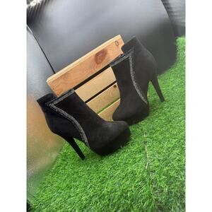 Madden Girl- Black -Buckle Heeled Boots- Size 9W